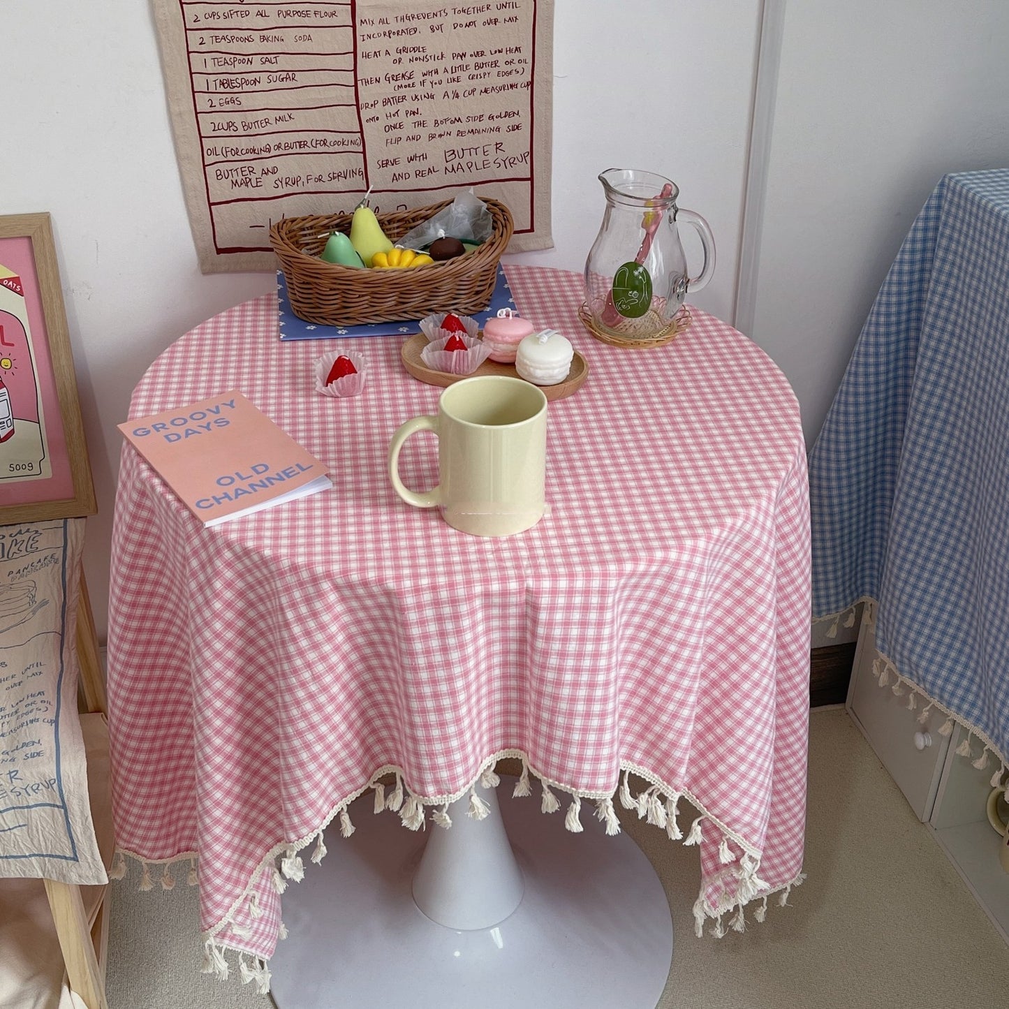 Countryside Checkered Picnic Tablecloth