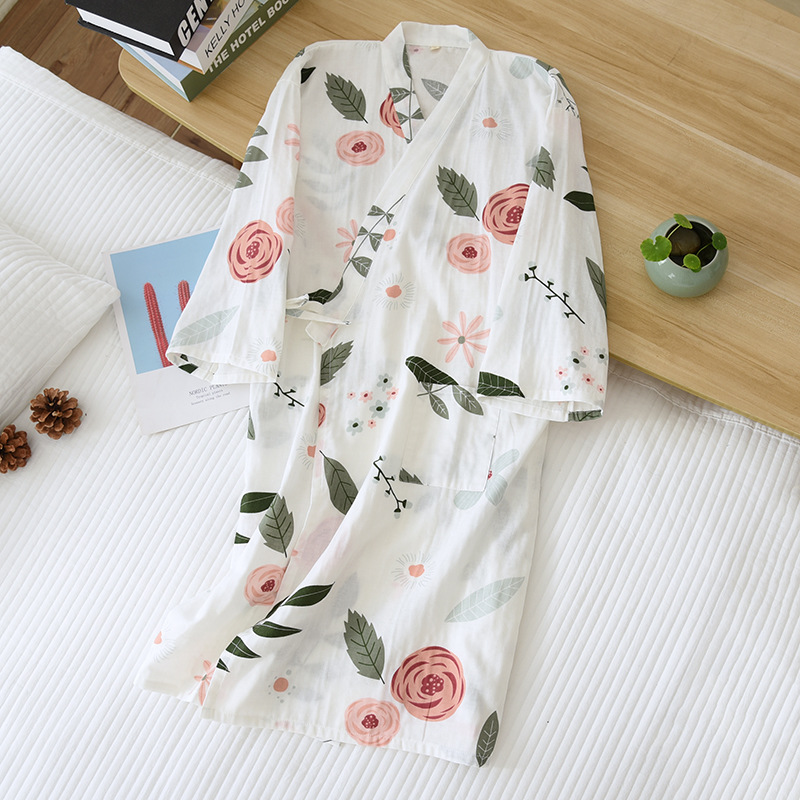 Blushing Garden Kimono Bathrobe