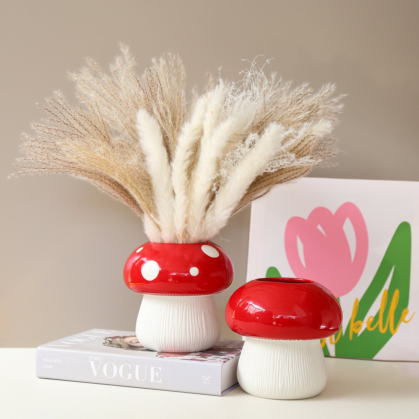 Enchanted Mushroom Ceramic Vases