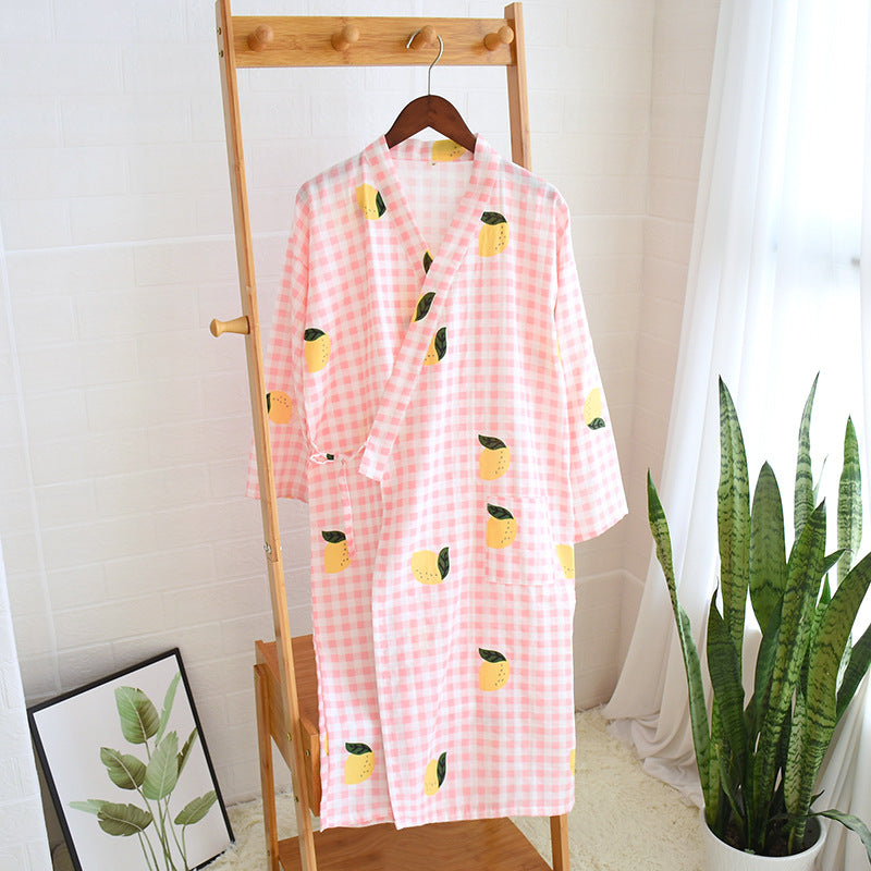 Blushing Garden Kimono Bathrobe