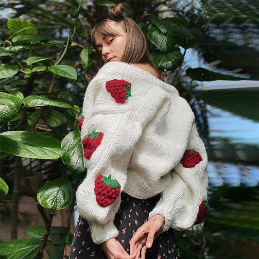 Sweet Strawberry Meadows Cardigan