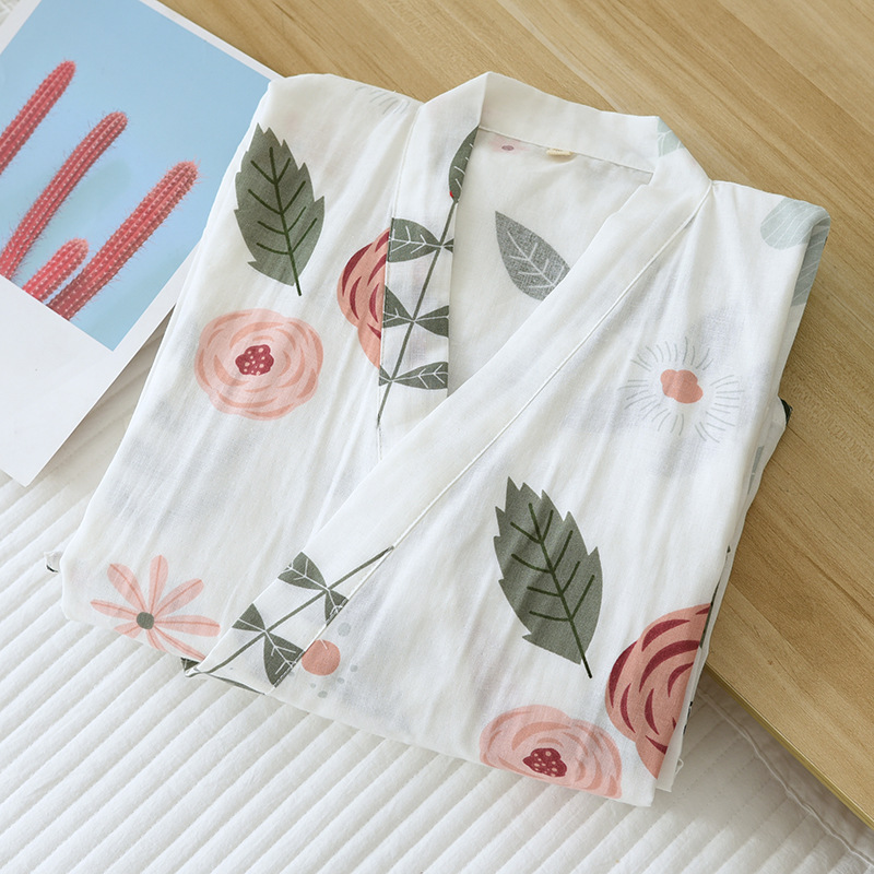 Blushing Garden Kimono Bathrobe