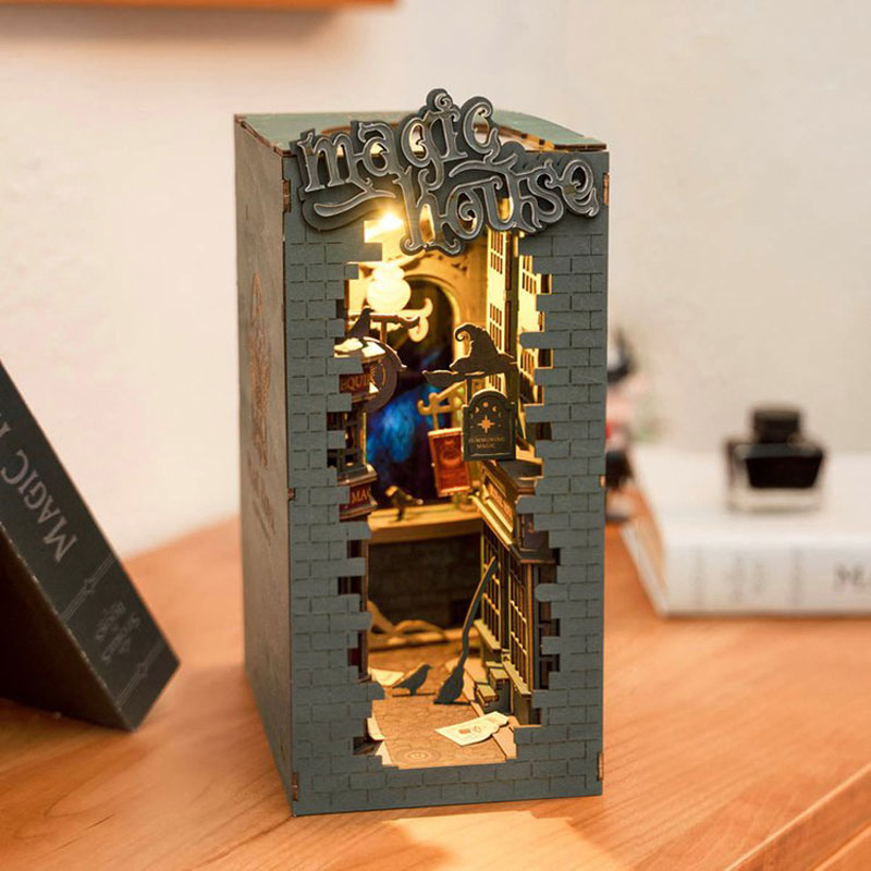 Enchanted Book Nook DIY Miniature Dollhouse Kit