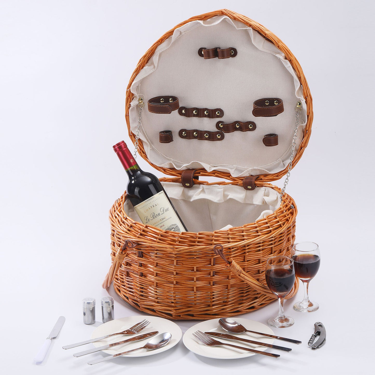 Sweetheart Rattan Picnic Basket