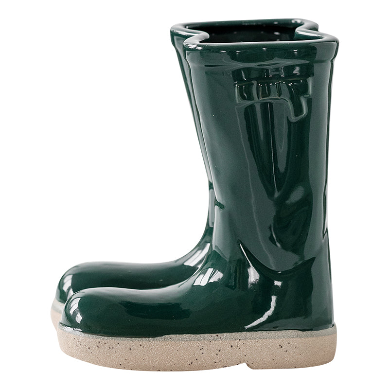 Gardening Boots Ceramic Vase