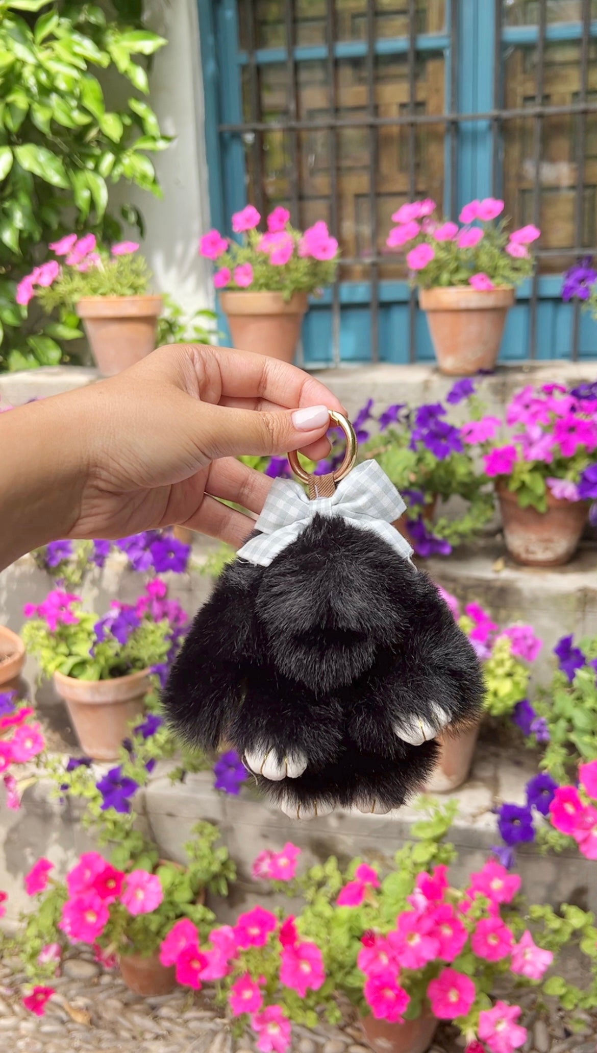 Bunny Bliss Keychain and Hair Bow Set