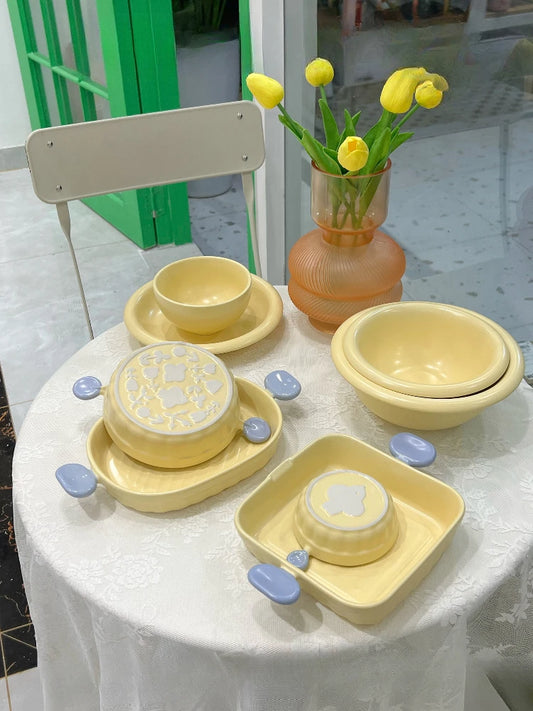 Whimsical Pastel Ceramic Kitchenware Set