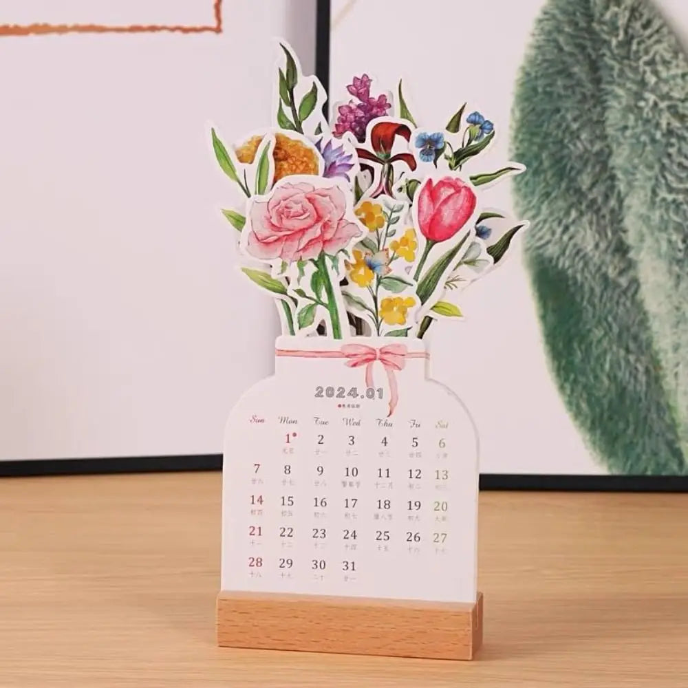 Blossom Bloom Desk Calendar - Vase of Joy