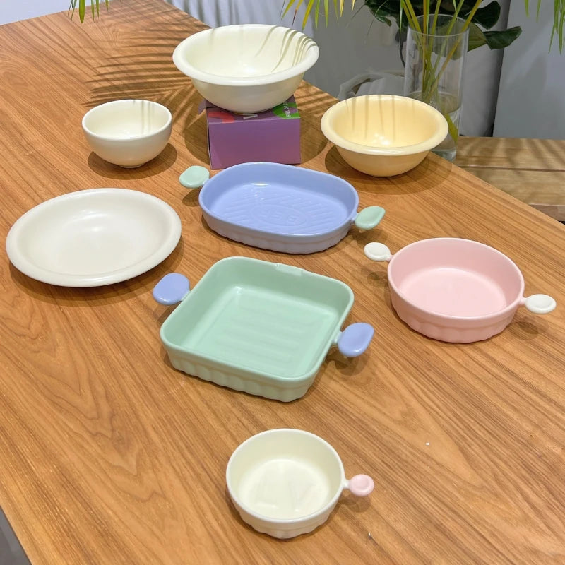 Whimsical Pastel Ceramic Kitchenware Set