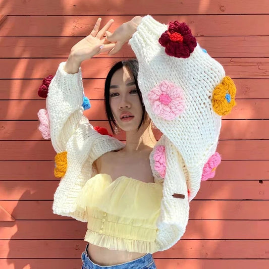 Harajuku Blossom Knit Cardi