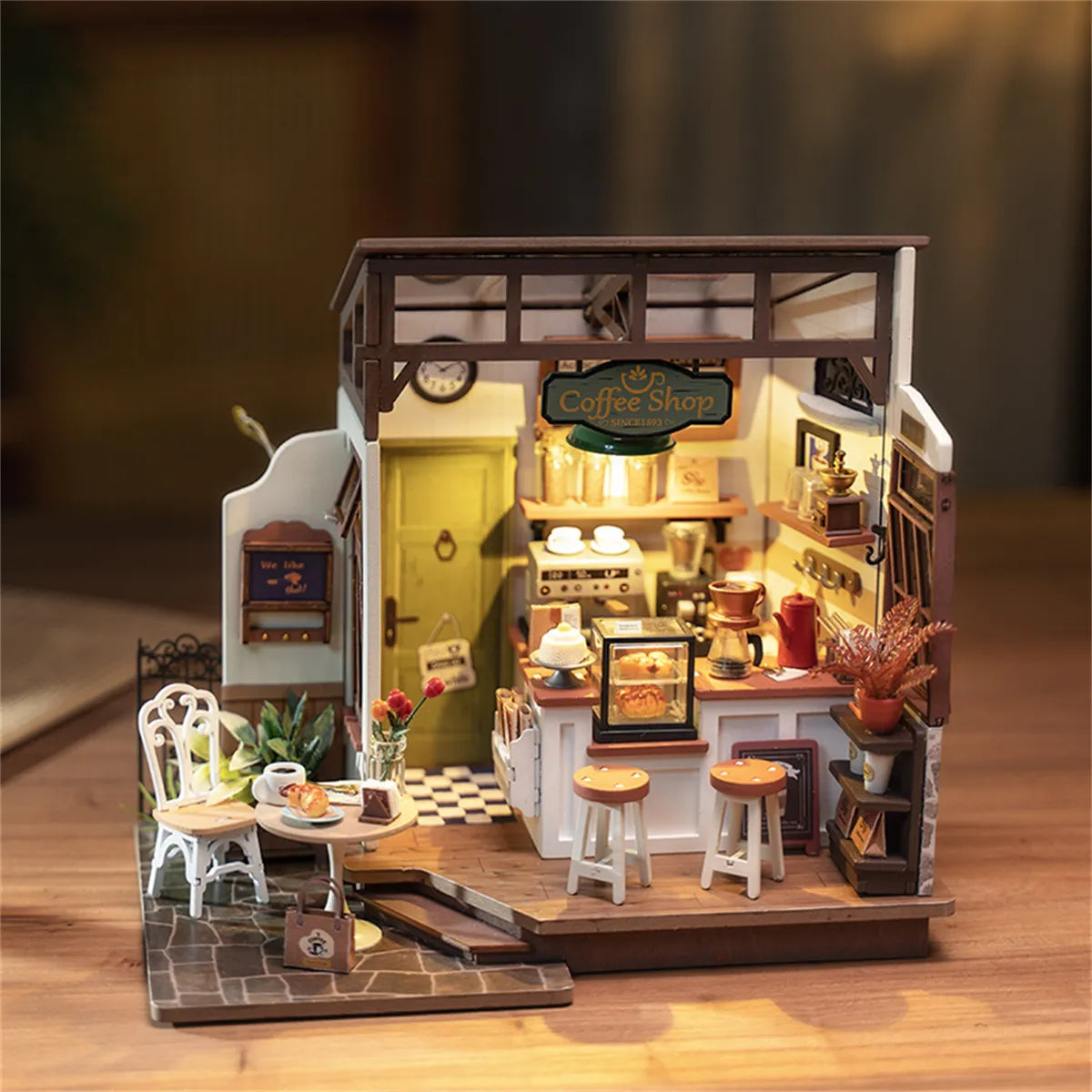 Peaceful Perch Café Miniature Dollhouse Kit