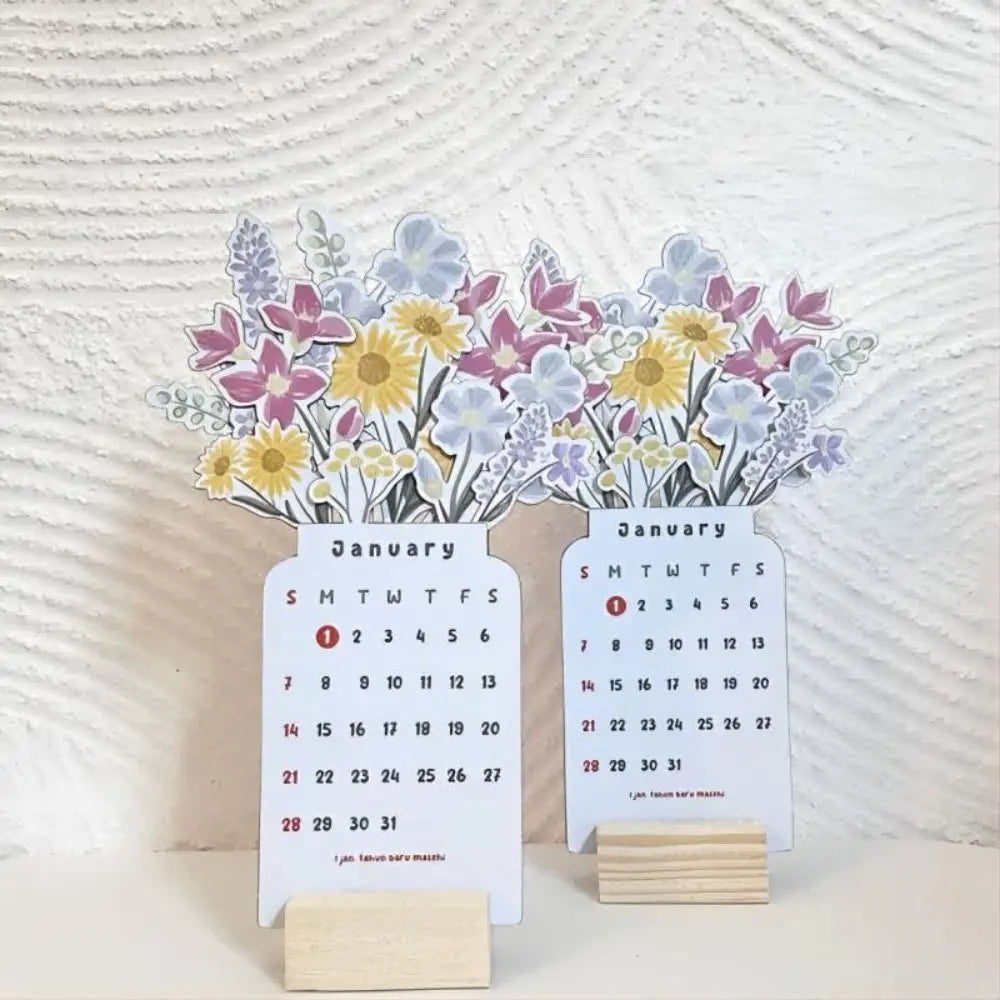 Blossom Bloom Desk Calendar - Vase of Joy