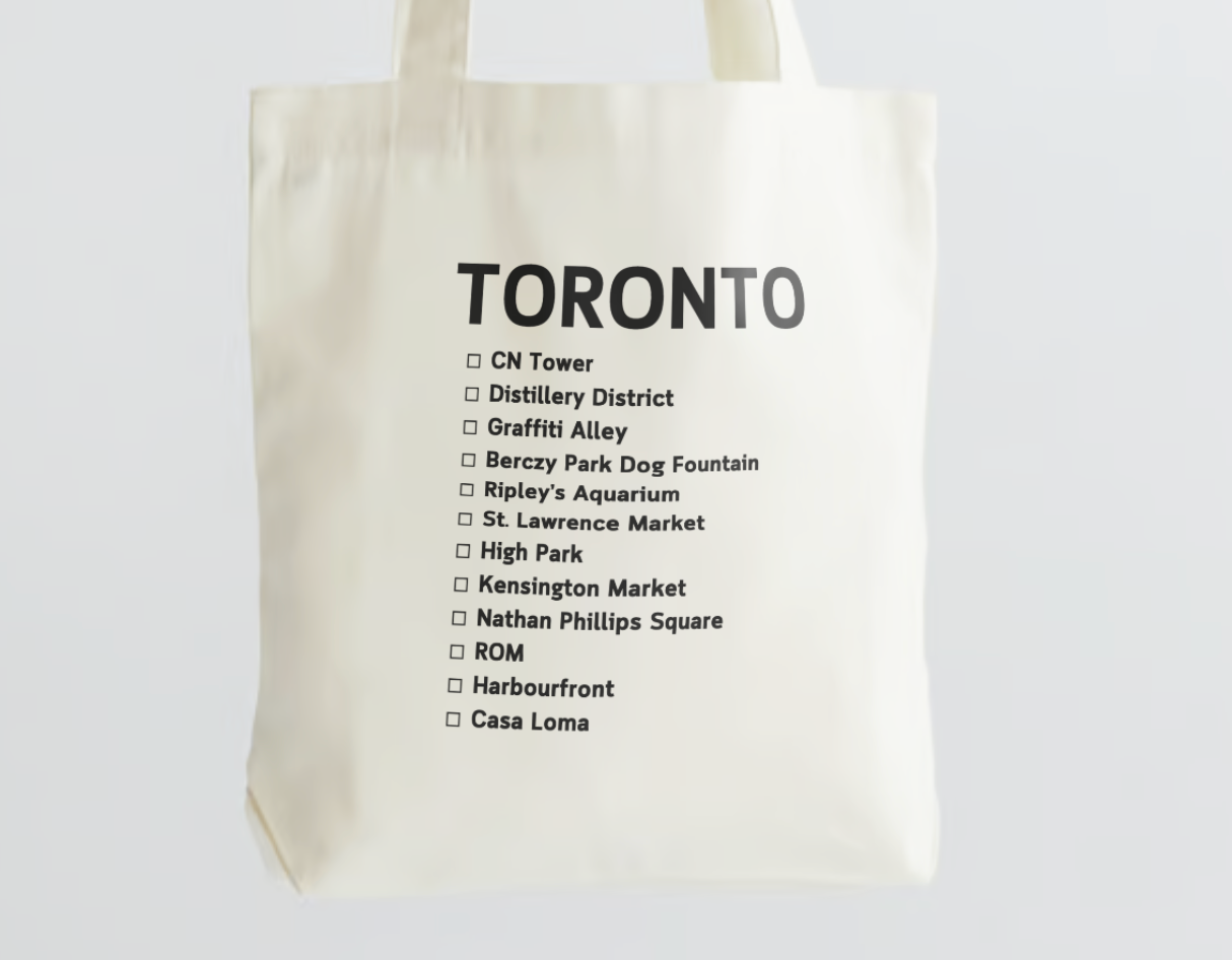 Toronto: The Checklist Tote Bag