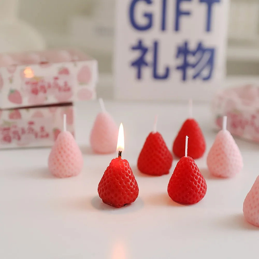 Sweet Strawberry Scented Soy Wax Candle