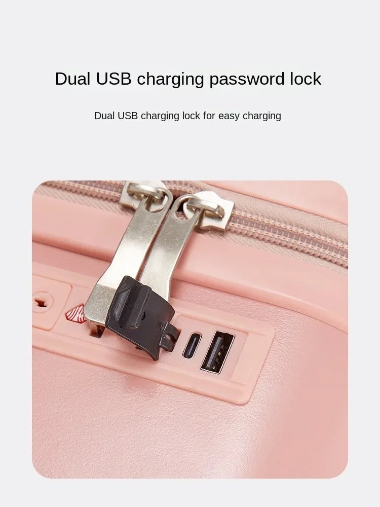 Adorable USB Charging Carry-on Luggage