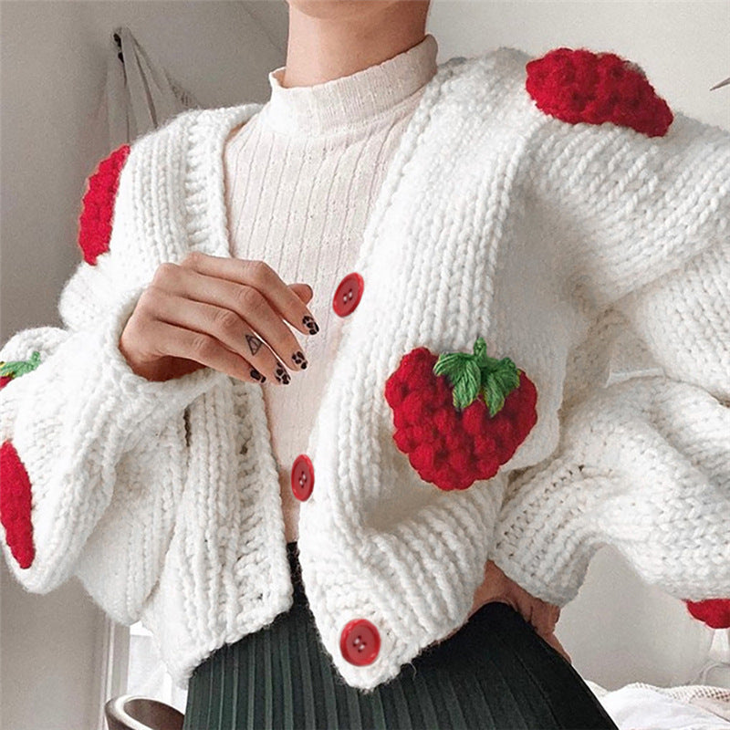 Sweet Strawberry Meadows Cardigan